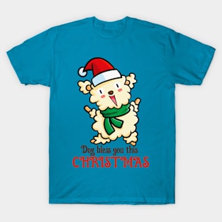 Cute curly christmas dog T-Shirt